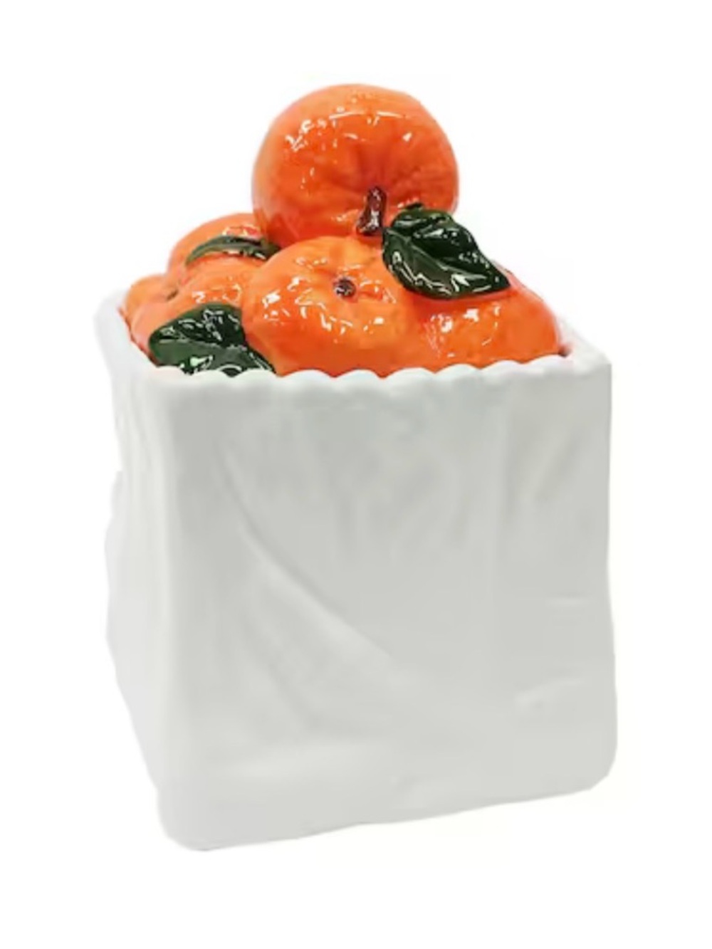 Ashland 7" Orange Ceramic Sugar Jar with Lid
